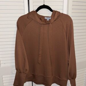 ANTONIO MELANI Soft Brown Hoodie Sweatshirt